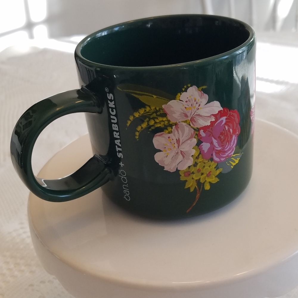 Starbucks Coffee Tea Mug Floral Green Ban Do